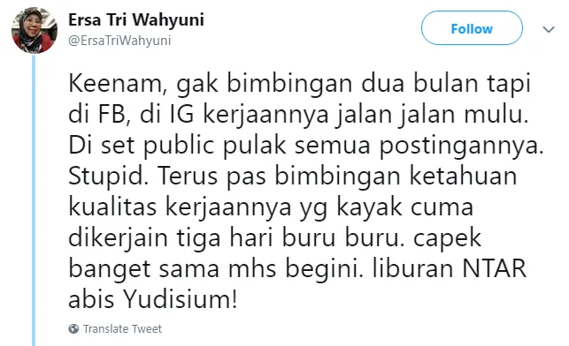 Jerit Hati Seorang Dosen Soal Mahasiswa Bimbingannya. Banyak Pesan Menohok yang Perlu Diresapi! 14