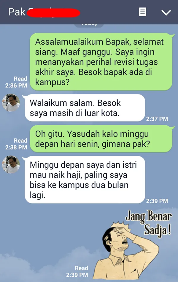 12 Balasan Chat dari Dospem ini Bukti Bahwa Skripsi Macet Kadang Bukan Karena Kita. Serba Salah, Ya~ 19
