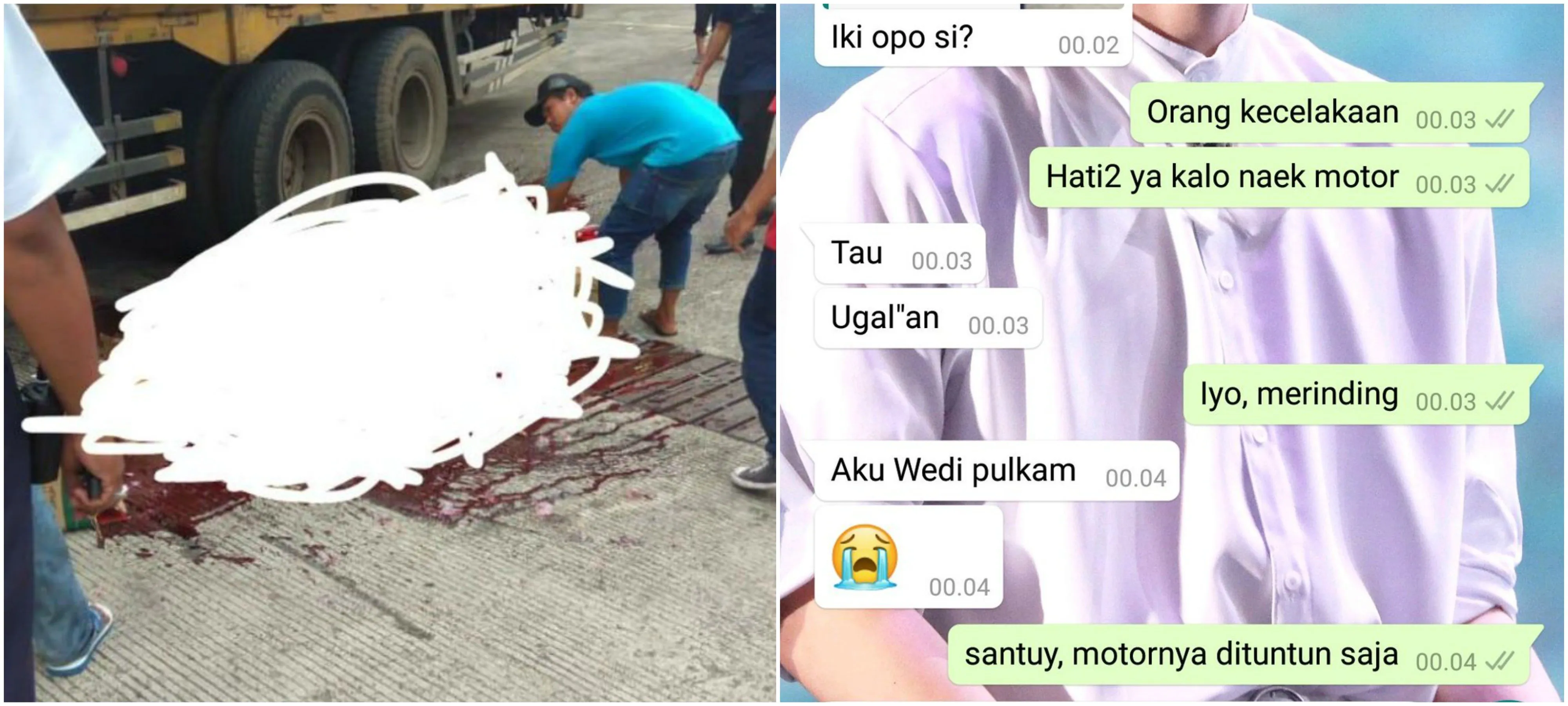 9 Reaksi Orang yang Ketipu oleh Foto 'Terlindas Truk'. Gambar Disensor Gini Emang Bikin Ngeri sih! 16