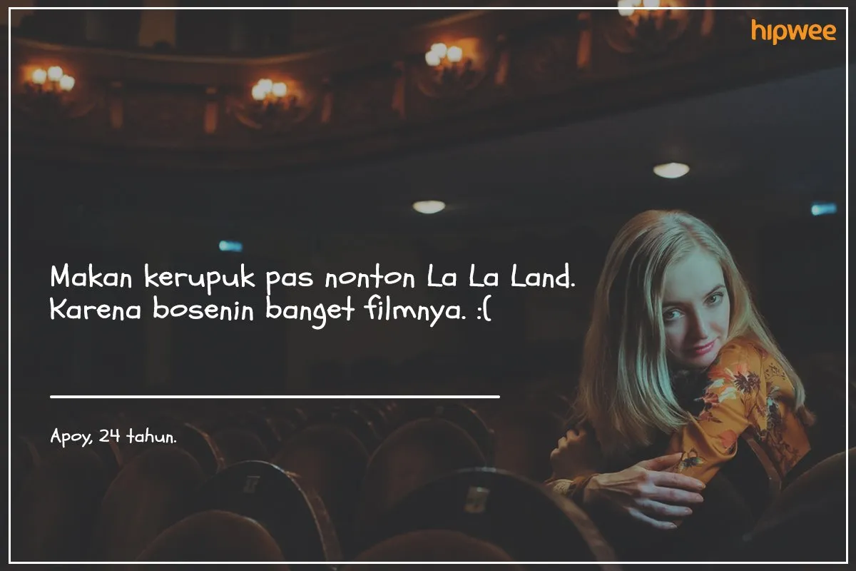 9 Hal Nggak Wajar yang Pernah Dibawa Saat Nonton Bioskop. Dari Nasi Padang Sampai Istri Orang! 13