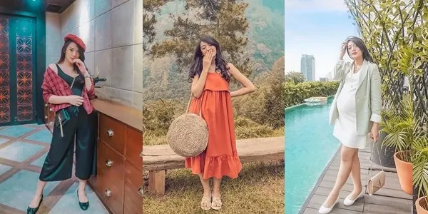 11 Ide Gaya ala Anissa Aziza yang Bisa Ditiru Ibu Hamil. Perut Besar, Bukan Halangan Tampil Memesona