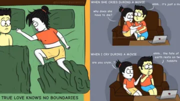 9 Ilustrasi Komik Gemas ala Pasangan Baru Menikah. Lucu-lucu Romantis Gimana Gitu~