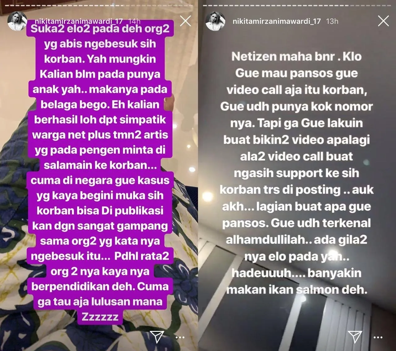 Nikita Mirzani Buka Suara Soal Seleb yang Unggah Foto Audrey. Katanya: