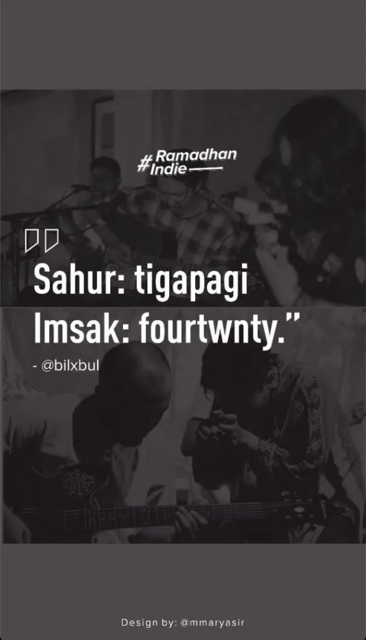 Bukan Lagi Kopi dan Senja, Begini 10 Cara Anak Indie Menghayati Puasa di Bulan Ramadan. Mantep Bener!