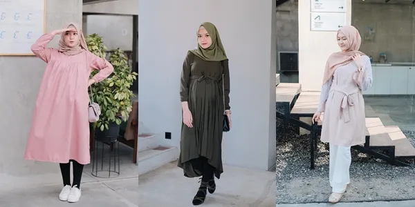 10 Ide Padu Padan Tunik Ibu Hamil ala Selebgram Saritiw. Fashionable Bersama Babybump di Hari Raya