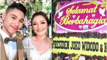 10 Potret Meriahnya Resepsi Pernikahan Siti Badriah. Dapat Karangan Bunga dari Jokowi!