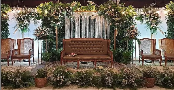 10 Ide Dekorasi Pernikahan Tema Bohemian Pakai Macrame 19