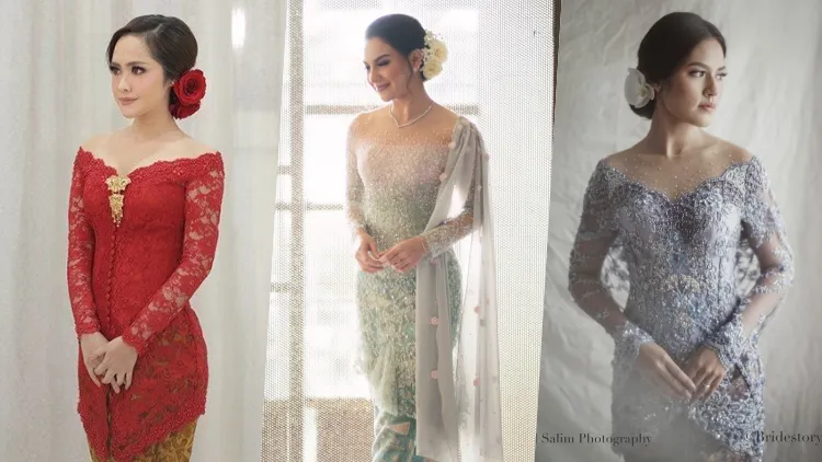 11 Ide Kebaya Off-shoulder untuk Momen Lamaran. Manis Elegan, Bisa Bikin Terlihat Langsingan