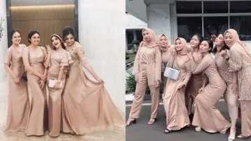 12 Model Baju Bridesmaid Warna Nude (Kalem dan Mempesona)