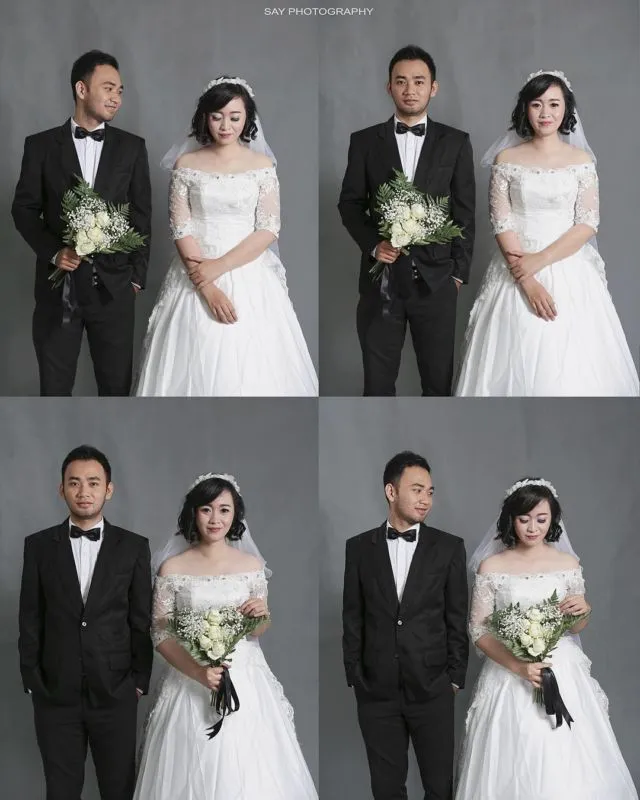 10 Ide Pre-wedding Unik Terinspirasi dari Pas Foto 19