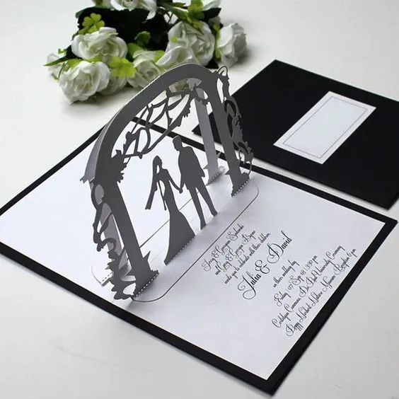 10 Ide Undangan Nikah Pop Up yang Bagus 14