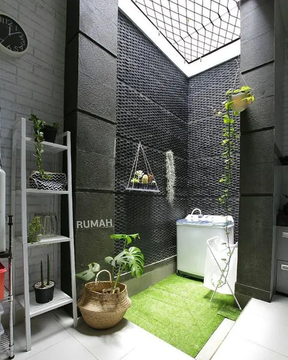 10 Ide Penataan Tempat Cuci Baju di Belakang Rumah. Sempit tapi Berguna 12 Tempat cuci baju di belakang rumah