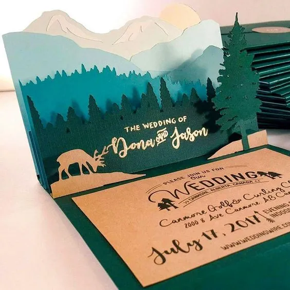 10 Ide Undangan Nikah Pop Up yang Bagus 15