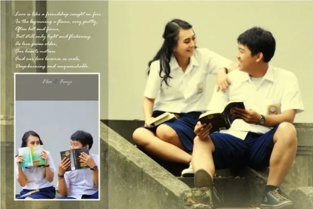 9 Ide Foto Pre-wedding Pakai Seragam Sekolah 17