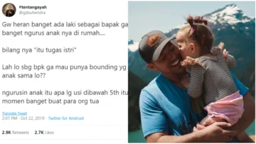 Viral Utas Ayah Milenial Soal Urus Anak di Rumah. Hei, Merawat Anak Bukan Cuma Tugas Istri Lo!