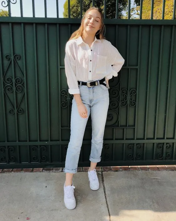 9 OOTD Style Kemeja, Jeans & Sneakers Kekinian 10