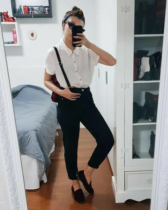 9 OOTD Style Kemeja, Jeans & Sneakers Kekinian 12