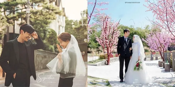 11 Inspirasi Prewedding dengan Veil ala Korea yang Kece