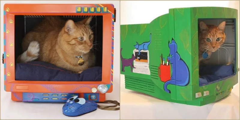 12 Tempat Tidur Kucing ini Buktikan Kalau Pemiliknya Kreatif. Bikin dari Barang Bekas, Gokil! 23