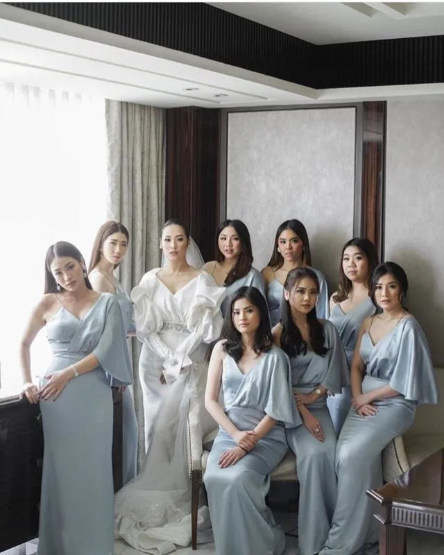 12 Model Baju Bridesmaid Satin Polos Terbaru 14