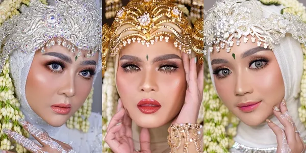 12 Ide Make-up Pengantin dengan Hijab dan Siger