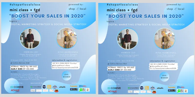 Shop at Local Class, Berbagi Ilmu Baru Merancang Teknik Pemasaran ke Sesama.