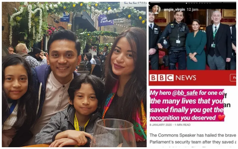 Ikut Bangga! Suami Angie “Virgin” Dijuluki Pahlawan dan Dapat Penghargaan dari Pemerintah Inggris