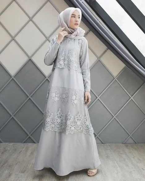 8 Model Desain Gamis Lebaran dari Aneka Bahan 14