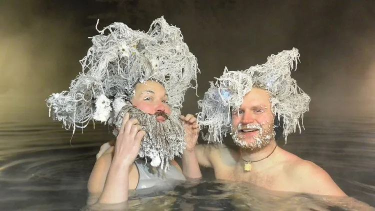 Hair Freezing Contest, Kontes Membekukan Rambut di Suhu -20 Derajat Celcius. Brrr, Dingin Banget!