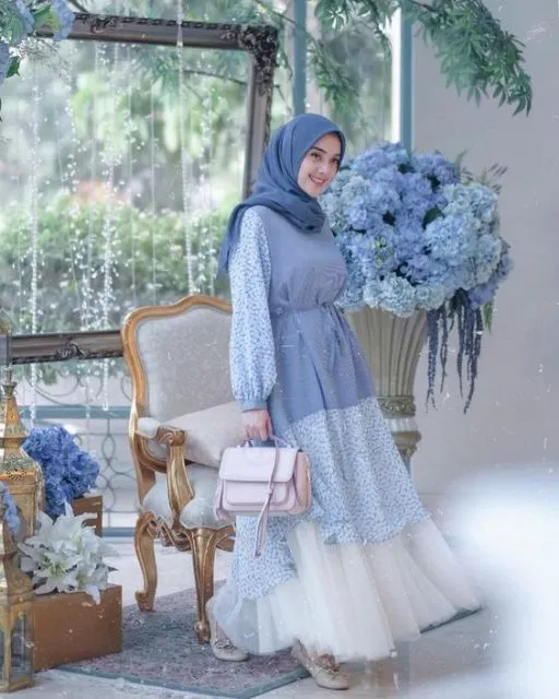 8 Model Desain Gamis Lebaran dari Aneka Bahan 20