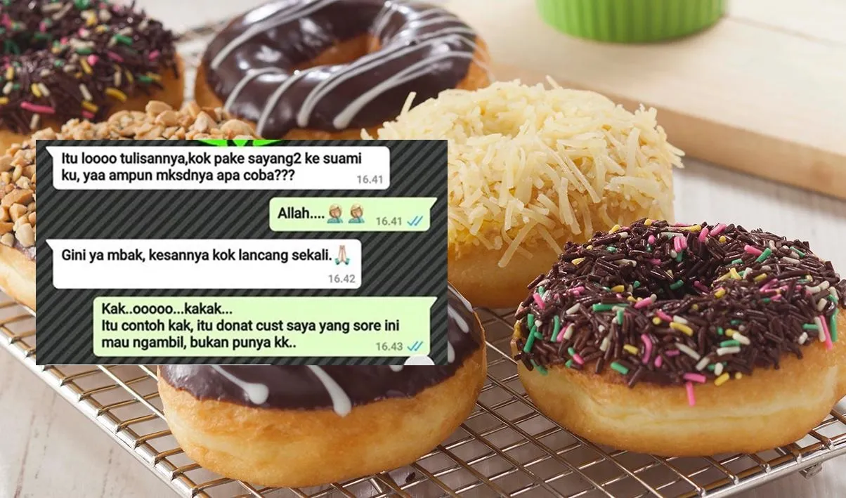 Kisah Penjual Donat yang Dicemburui Pembeli Karena Salah Nulis Topping. Cemburu yang Konyol Sekali