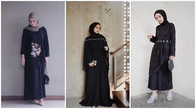 8 Model Gamis Hingga Kebaya Hitam yang Anti Mainstream. Bukti, yang Simpel  Lebih Elegan!