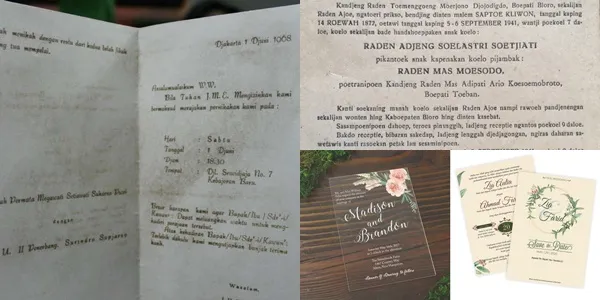 Menilik Transformasi Undangan Pernikahan Masa ke Masa, Sekarang sih Tinggal Kirim WA atau Link Aja~