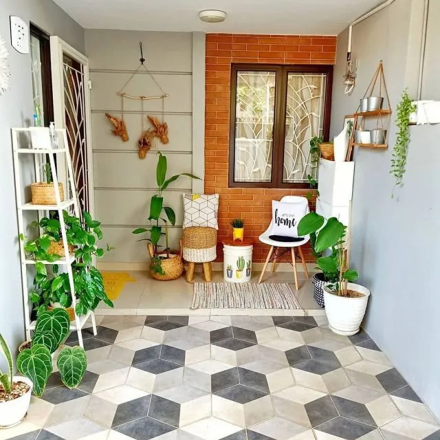 10 Desain Taman Minimalis di Teras Rumah yang Sempit 18