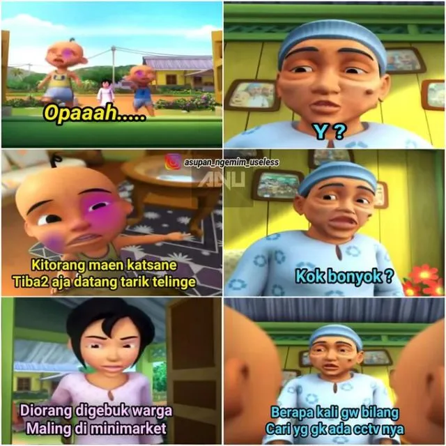 10 Foto Meme Kocak Upin-Ipin yang Bikin Jengkel 19