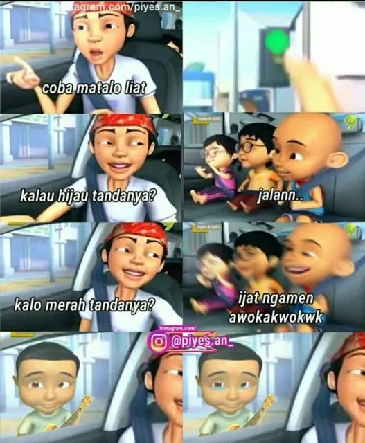 10 Foto Meme Kocak Upin-Ipin yang Bikin Jengkel 14