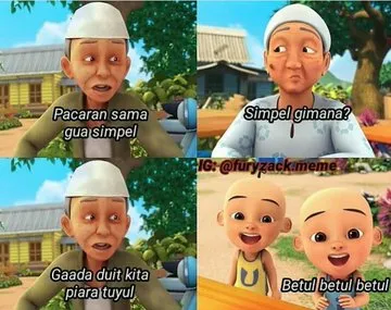 10 Foto Meme Kocak Upin-Ipin yang Bikin Jengkel 18