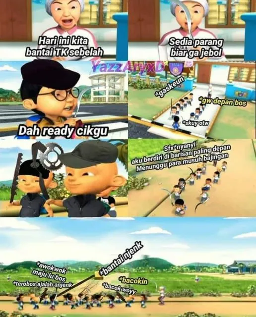 10 Foto Meme Kocak Upin-Ipin yang Bikin Jengkel 15