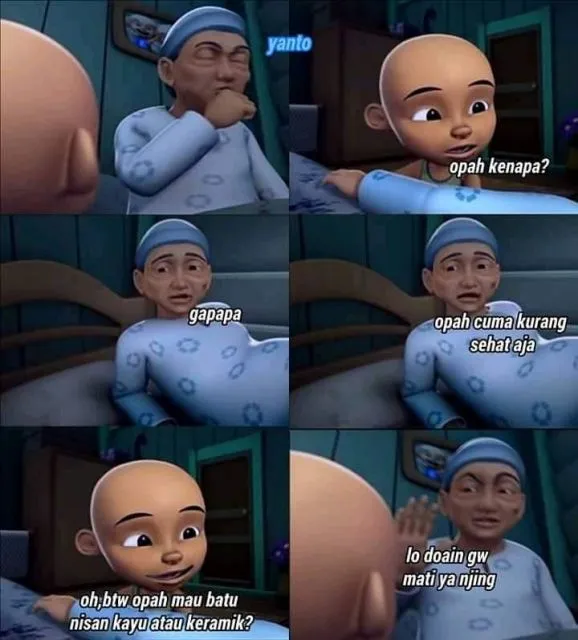 10 Foto Meme Kocak Upin-Ipin yang Bikin Jengkel 13