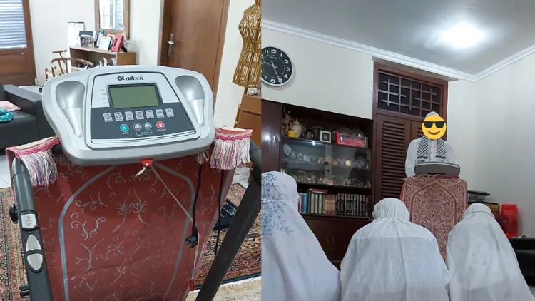 11 Potret Kreatif Momen Khotbah Salat Id di Rumah Ketika Karantina. Yang Penting Berasa Lebaran~ 14