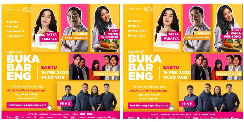16 Mei! KapanLagi Buka Puasa Bareng Edisi 4 Bakal Dimeriahkan HIVI! dan Reality Club