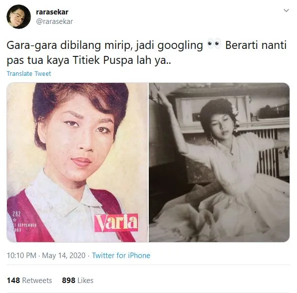 Foto Titiek Puspa Muda Kembali Viral, Dibilang Mirip Isyana Sarasvati dan Rara Sekar. Sepakat? 5