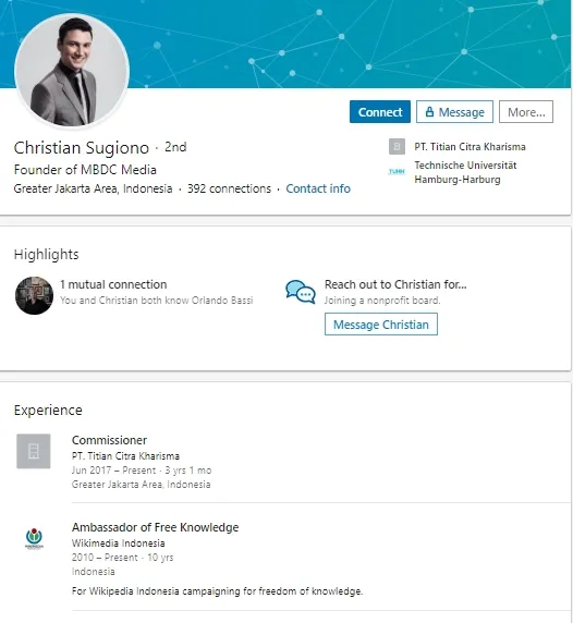 6 Profil Linkedin Artis yang Bisa Ditilik dan Dipelajari. Bukan Sekadar Buat Pamer Prestasi! 12