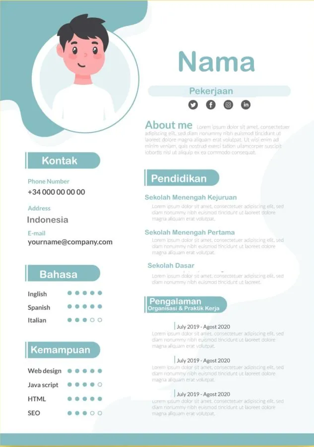 6 CV Fresh Graduate Tanpa Pengalaman + Cara Buatnya 16