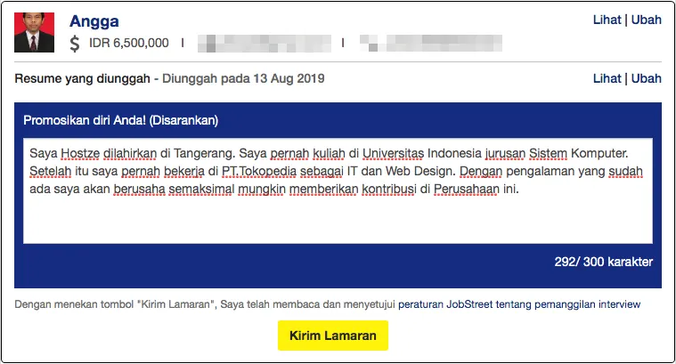 Contoh Kalimat Mempromosikan Diri untuk Melamar Kerja di Job Street 25