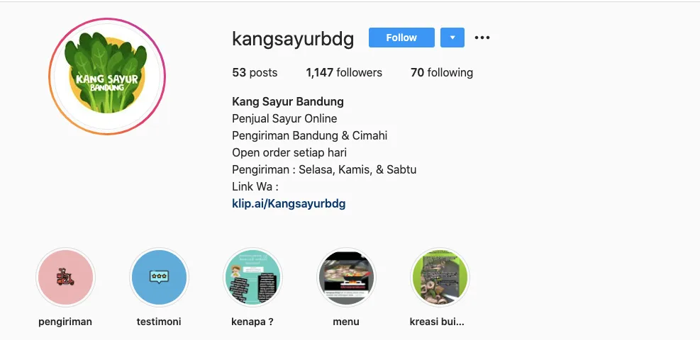 5 Akun Instagram Toko Online Buat Beli Sayur, Daging, dan Buah-buahan di Bandung. Anti Ribet~ 10