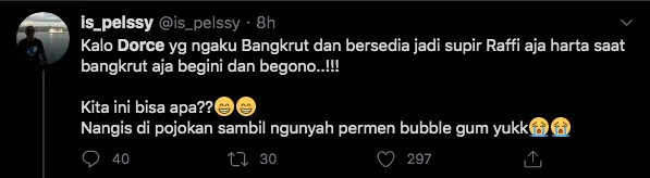 11 Reaksi Warganet Memahami Definisi Bangkrutnya Dorce. Jatuh Miskinnya Artis Masih Kaya, Ya! 15