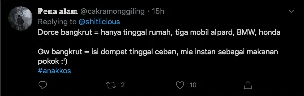 11 Reaksi Warganet Memahami Definisi Bangkrutnya Dorce. Jatuh Miskinnya Artis Masih Kaya, Ya! 19