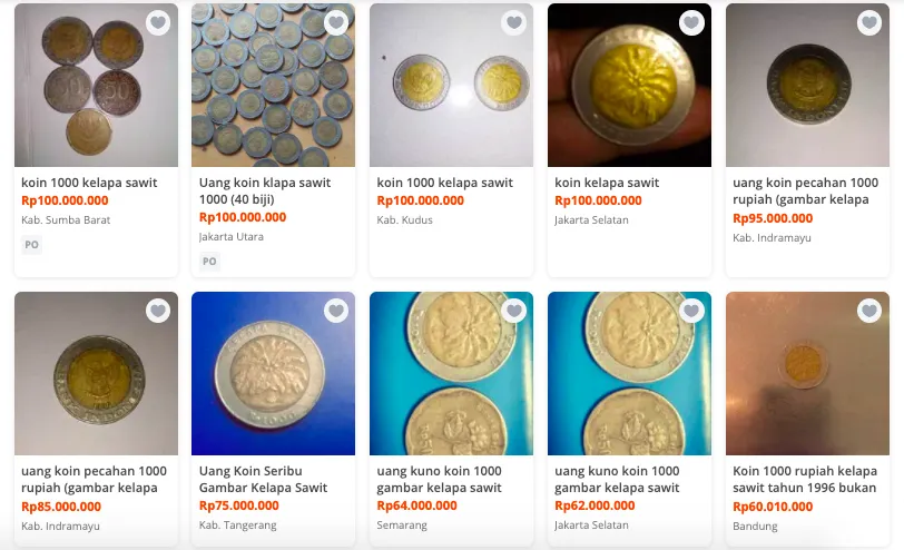 Uang Koin Seribu Bergambar Sawit Dijual Puluhan sampai Ratusan Juta! Ini Beneran Ada yang Beli? 4