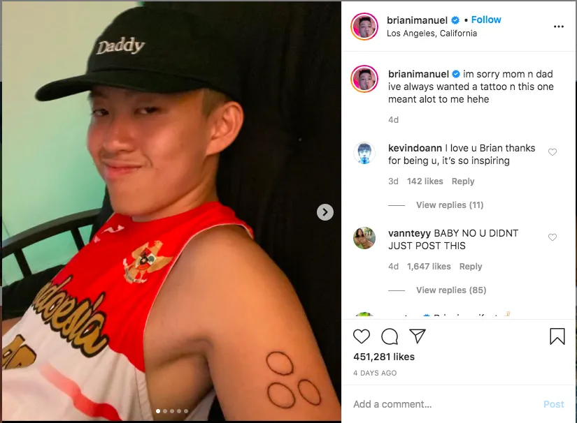 Rich Brian Pamer Tato Baru dengan Makna Mendalam. Eh Warganet Malah Komentarnya Kocak 3